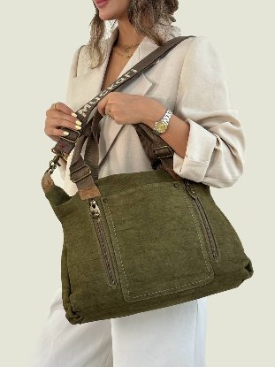 تصویری از کیف دوشی کتان موجیتو کد 0035