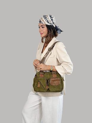 تصویری از کیف دوشی کتان موجیتو کد 0055