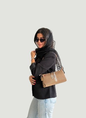 تصویری از کیف دوشی  خامه دوزی کبریتی کد 973