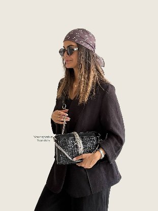 تصویری از کیف دوشی طرح خامه دوزی کروکدیلی کد2002