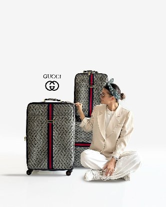 تصویری از ست چمدان 4 تکه طرح گوچی سایز نرمال