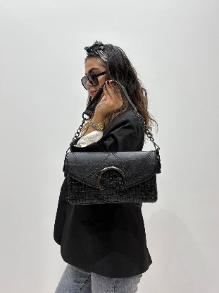 تصویری از کیف دوشی سنتوزا خامه دوزی کروکدیلی کد957