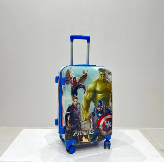 چمدان زده دار مانلو سایز متوسط  آبی