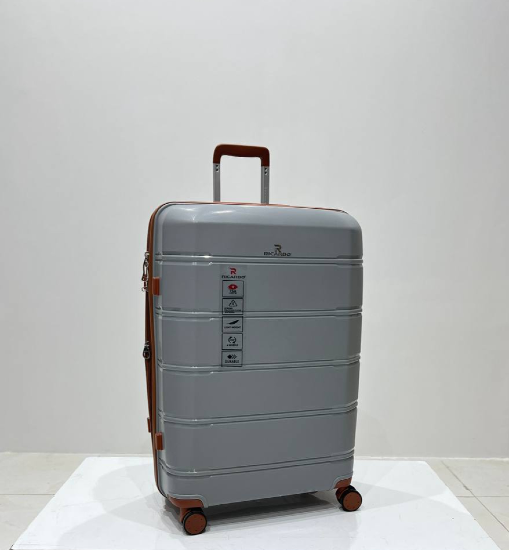 چمدان زده دار ریکاردو سایز بزرگ طوسی