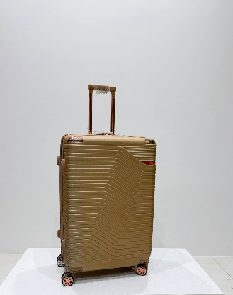 تصویری از چمدان زده دار منزا سلطنتی سایز بزرگ طلایی