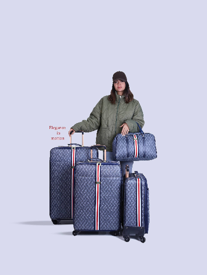 ست چمدان چهار تکه طرح گوچی سرمه ای|لوکس مناسب خاص پسندها