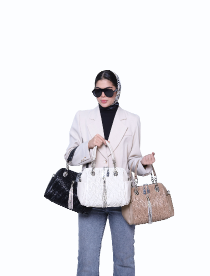 کیف دوشی چرم زنانه سنتوزا با خامه دوزی ماری کد 976-S2