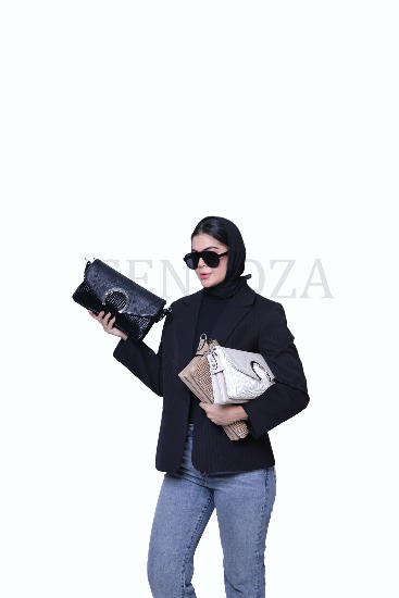 کیف دوشی زنانه چرم سنتوزا با خامه دوزی ماری کد 957-S2