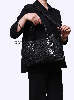 کیف دوشی چرم زنانه با رویه گیپور کد 702