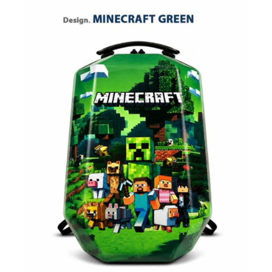 کوله پشتی مدرسه ای هارد کیس MARINOX MARVEL طرح ماینکرفت سبز minecraft green کد 1050