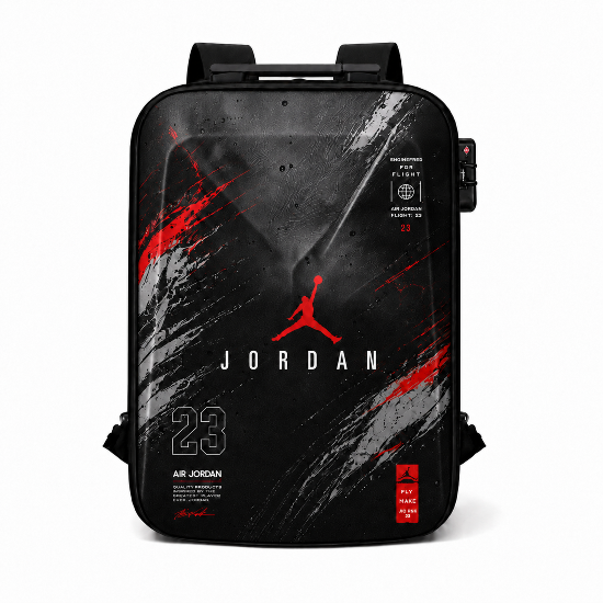 کوله پشتی فانتزی هارد کیس سفری MARINOX MARVEL  طرح جوردن Jordan کد 1090