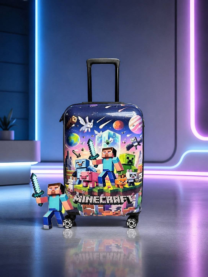 چمدان کودک MARINOX MARVEL کد 9590 طرح ماینکرفت Minecraft